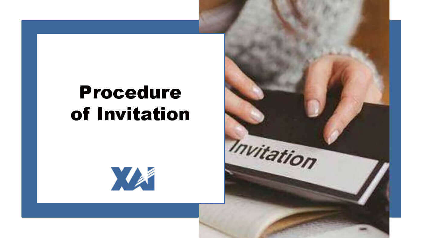 Procedure of invitation