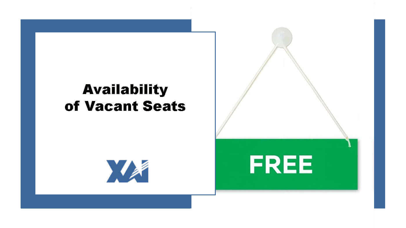 Availability of vacant seats
