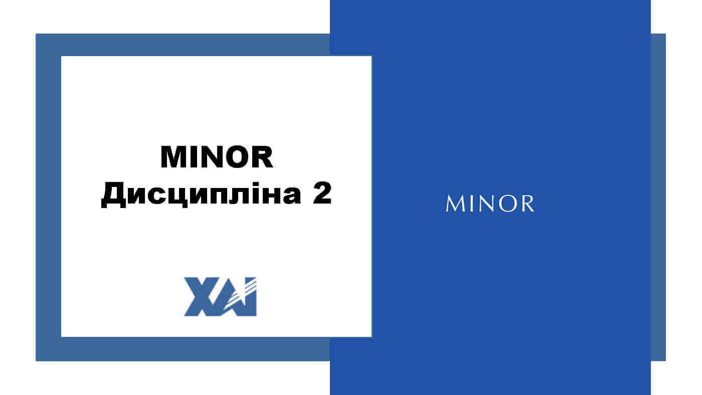 MINOR. Дисципліна 2